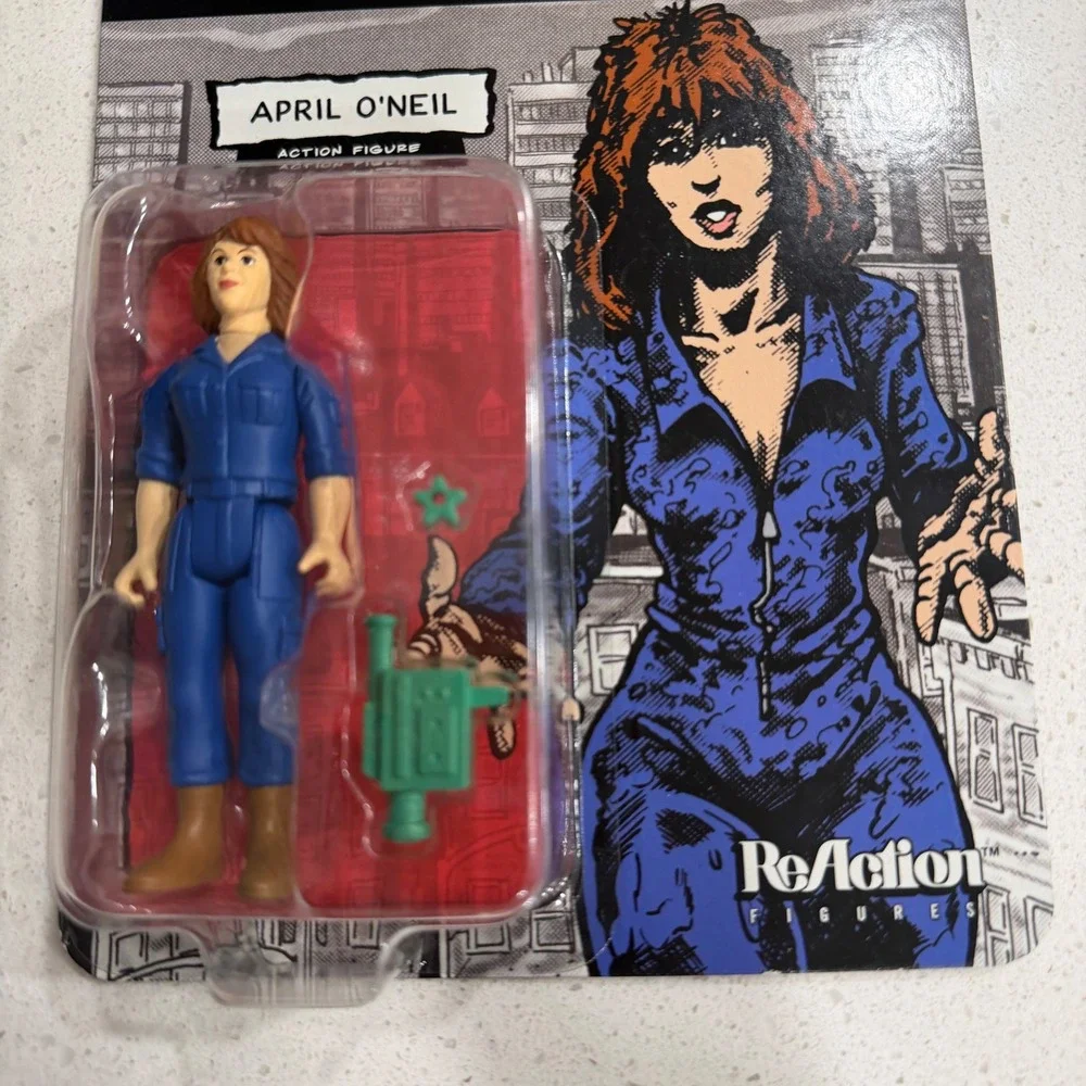 Super7 TMNT ReAction April O'Neil Eastman‎ and Laird Comic Action Figure New
